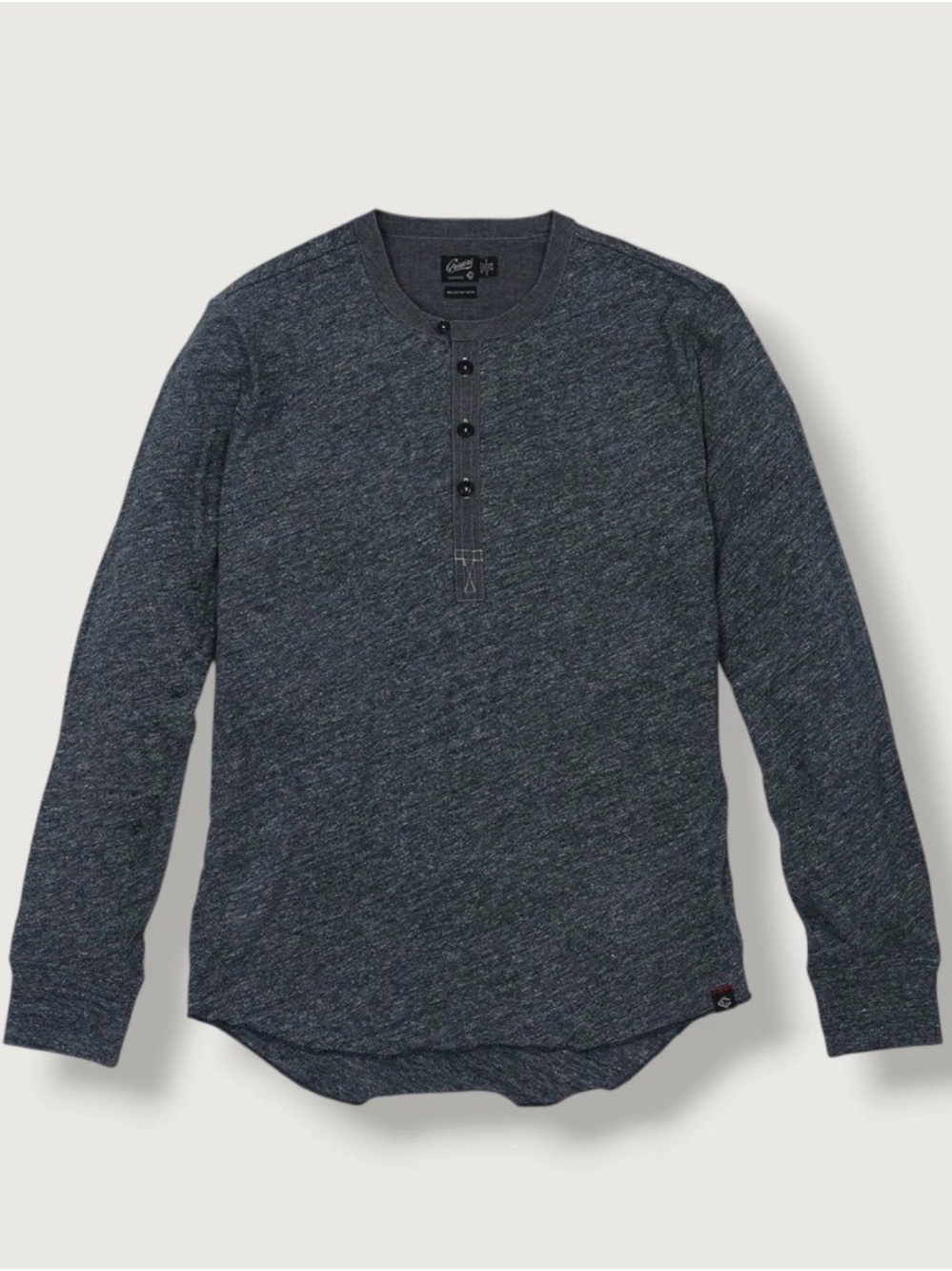 Grayers Men's Long-Sleeve Henley - Dark Heather Gray